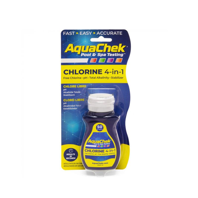 Aquachek χλωρίου 4 παραγόντων - Μετρά εύκολα με τη χρήση χάρτινων λωρίδων